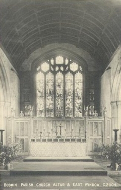 Bodmin Parish Church Altar and East Window