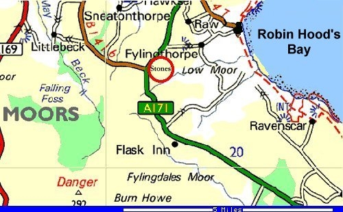 Local Map of Ramsdale Standing Stones